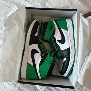 Size 11.5 - Air Jordan 1 Mid Pine Green High-Top Sneakers